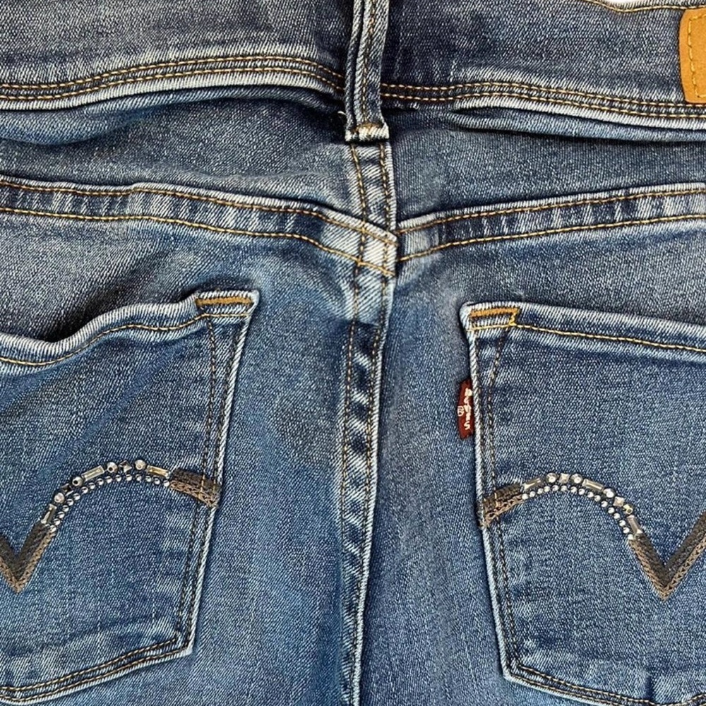 Levi’s 512 Perfectly Slimming Boot Cut Studded Pockets Womens Jeans size 8 Sz 29 - Picture 2 of 8
